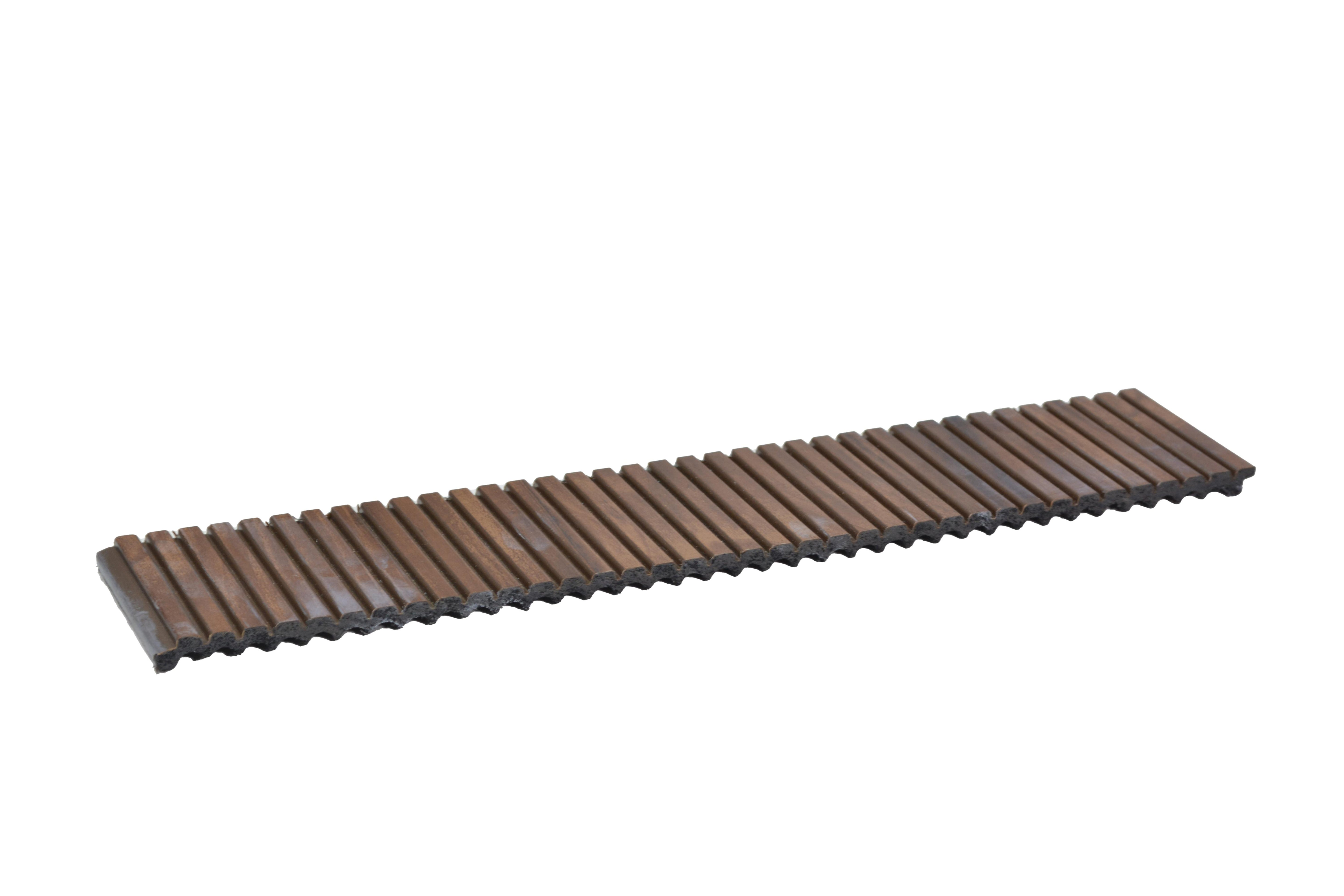 Rang Charcoal Louver Wood Dark Brown 8x1 Ft - Ra 8102