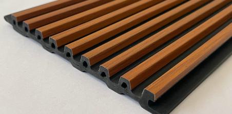 Premium Panel Dark Oak Wooden Look WPC Louver 9.5x0.41 ft wood Dark Oak PN 03016