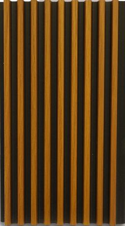 Premium Panel Dark Oak Wooden Look WPC Louver 9.5x0.41 ft wood Dark Oak PN 03016