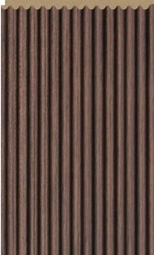 Interlock Charcoal Louvers Wood Dark Walnut 8x0.37 Ft - Pn 02710 D