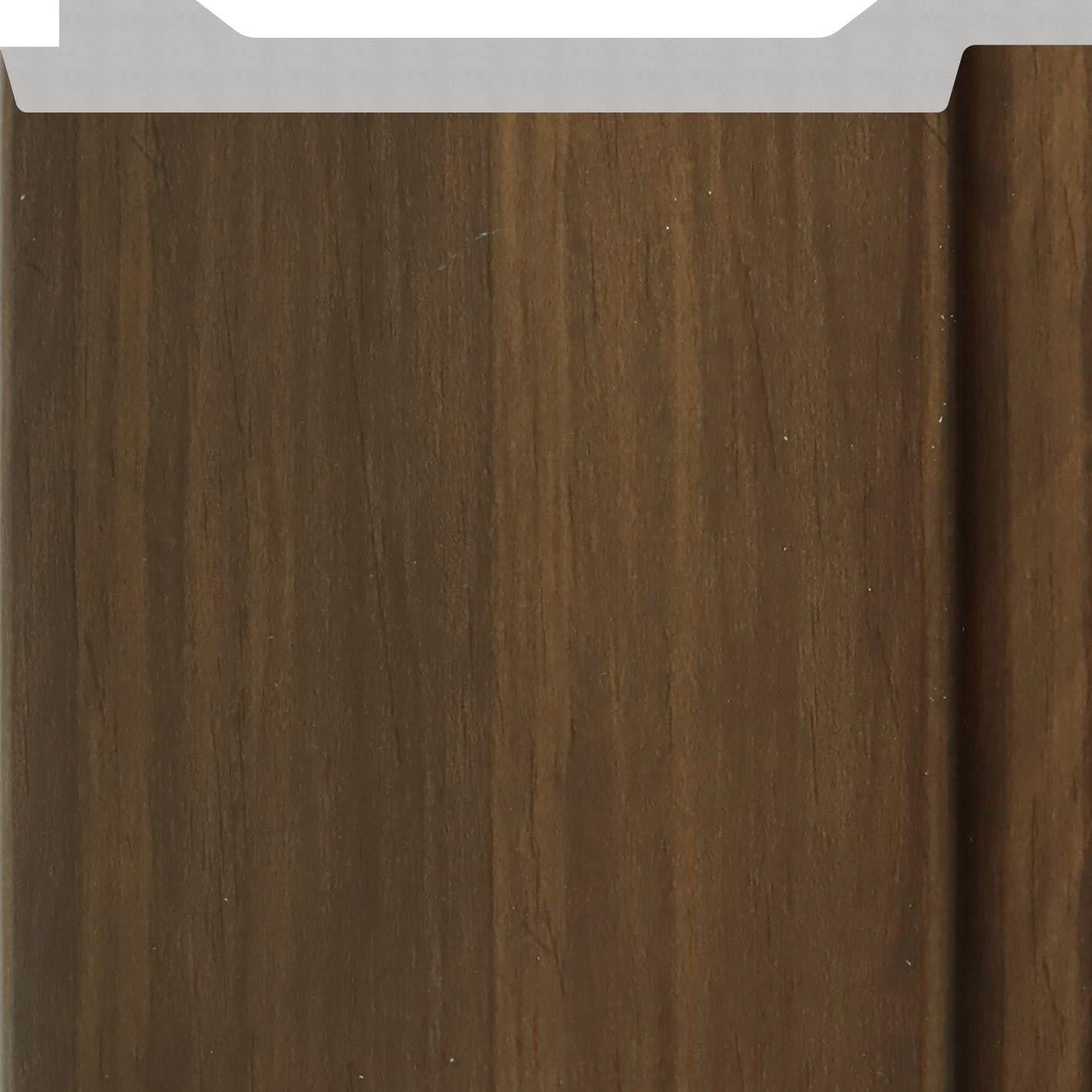 Interlock Charcoal Louvers Wood Dark Walnut 9.5x0.4 Ft - Pn 02735 L