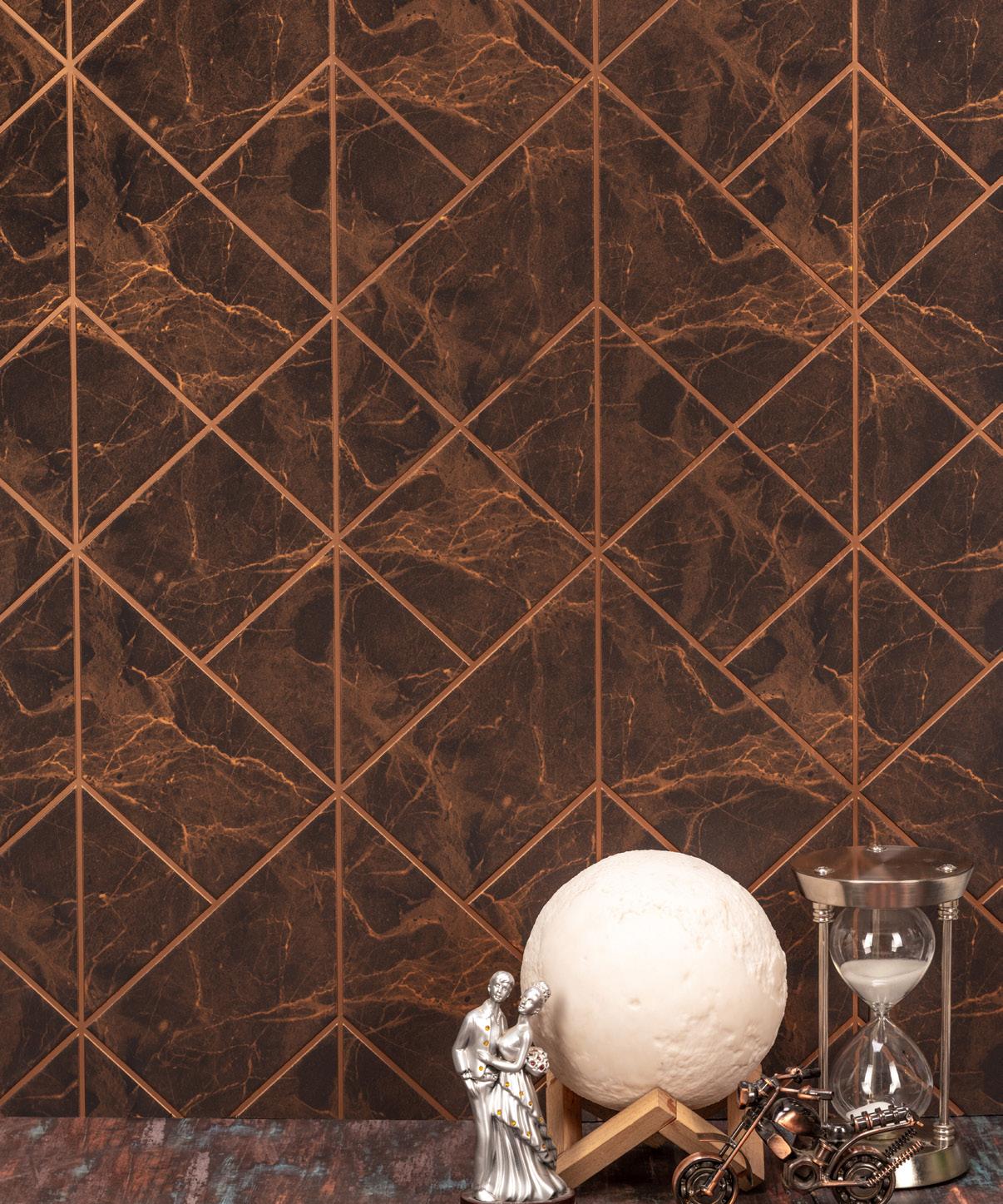 Charcoal Louvers Designer Brown 8x2 Ft - Ea 44