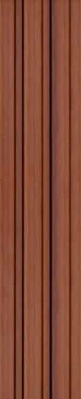 Estella Decor Charcoal Louvers Wood Brown 8x0.39 Ft - Ed 1118