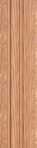 Estella Decor Charcoal Louvers Wood Brown 8x0.39 Ft - Ed 1120