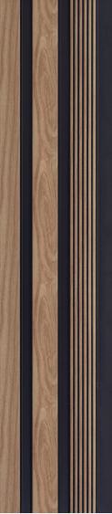Estella Decor 8 Ft X 4.72 Inch Charcoal Louvers Panel Wood Brown 8x0.39 - Ed 1121