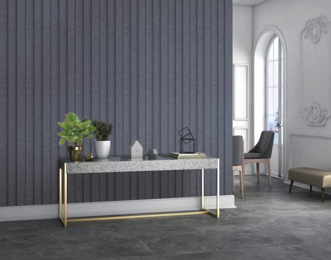 Estella Decor Estella Decor Charcoal Louvers 8x0.39 ft marble & stone Grey ED 1135