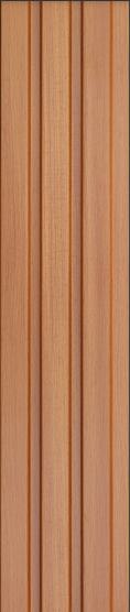 Estella Decor Charcoal Louvers Wood Brown 8x0.39 Ft - Ed 1138