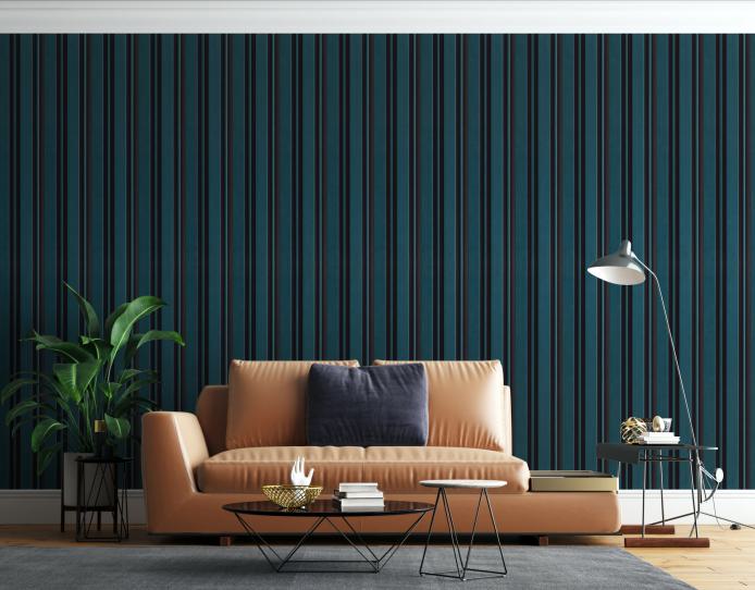 Estella Decor Estella Decor Charcoal Louvers 8x0.39 ft plain colors Green ED 1208