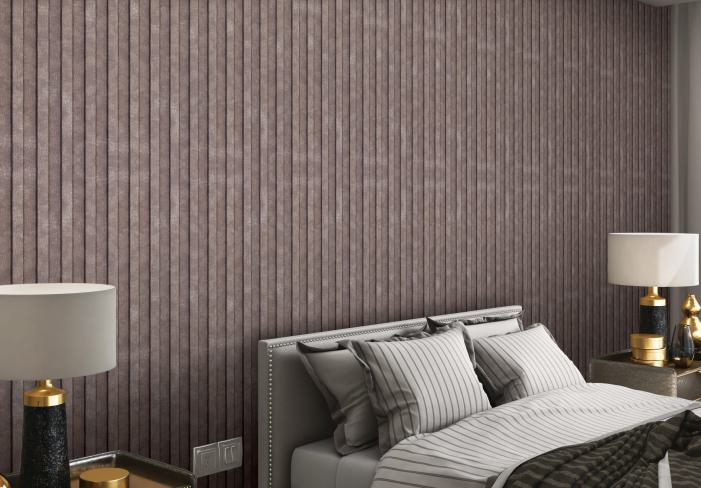 Estella Decor Charcoal Louvers Marble & Stone Brown 8x0.39 Ft - Ed 1306