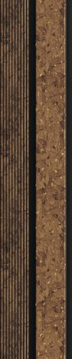 Estella Decor 8 Ft X 4.72 Inch Charcoal Louvers Panel Wood Brown 8x0.39 - Ed 1421