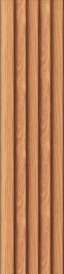 Estella Decor Charcoal Louvers Wood Brown 8x0.39 Ft - Ed 1701