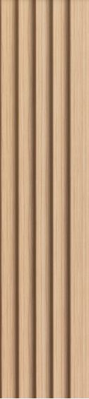 Estella Decor Charcoal Louvers Wood Brown 8x0.39 Ft - Ed 1702