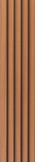 Estella Decor Charcoal Louvers Wood Brown 8x0.39 Ft - Ed 1703
