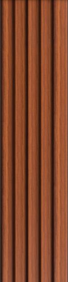 Estella Decor Charcoal Louvers Wood Brown 8x0.39 Ft - Ed 1707