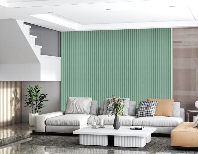 Estella Decor Estella Decor Charcoal Louvers 8x0.39 ft plain colors Green ED 1810