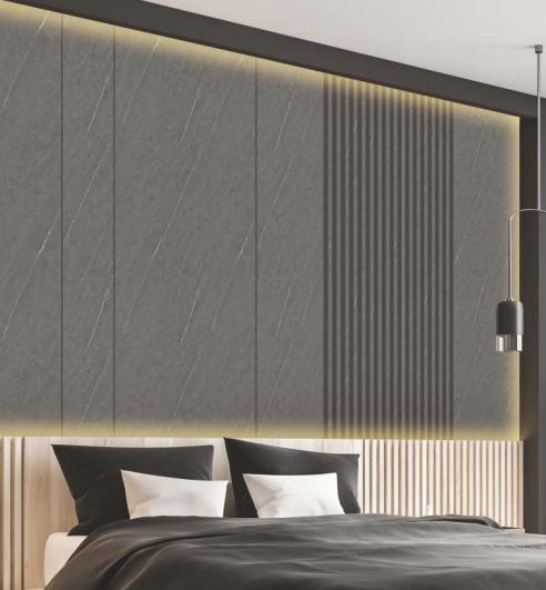 Imperial Armani Italian Marble Series Decorative Wall Panel & Stone Black 8x0.66 Ft - Ev 101902