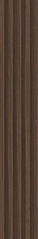 Tectona Teak 3D Plank Opulence Series Louvers Wood Brown 8x0.58 Ft - Ev 12503