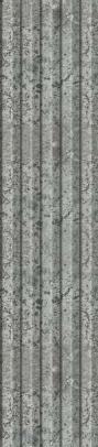 Emperado Grigio 3D Plank Italian Marble Series Louvers & Stone Grey 8x0.58 Ft - Ev 14803