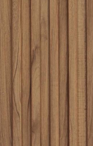 Charcoal Louvers Wood Earthy Brown 9.5x0.38 Ft - Pn 02717 P