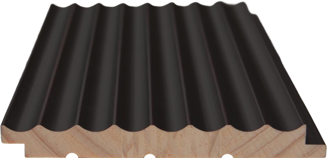 Ebony Brown Interlock Wpc Louvers Plain Colors 9.35x0.41 Ft - Pn 02738 C