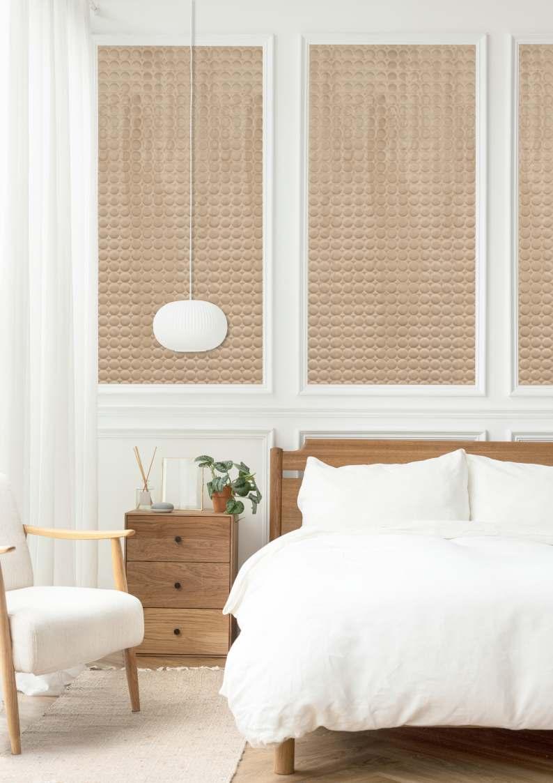 Zen Series Louvers Panel Wood Beige 9x2 Ft - Zp-608