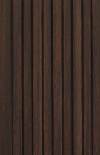 Interlock Charcoal Louvers Wood Espresso Brown 8x0.38 Ft - Pn 02717 E