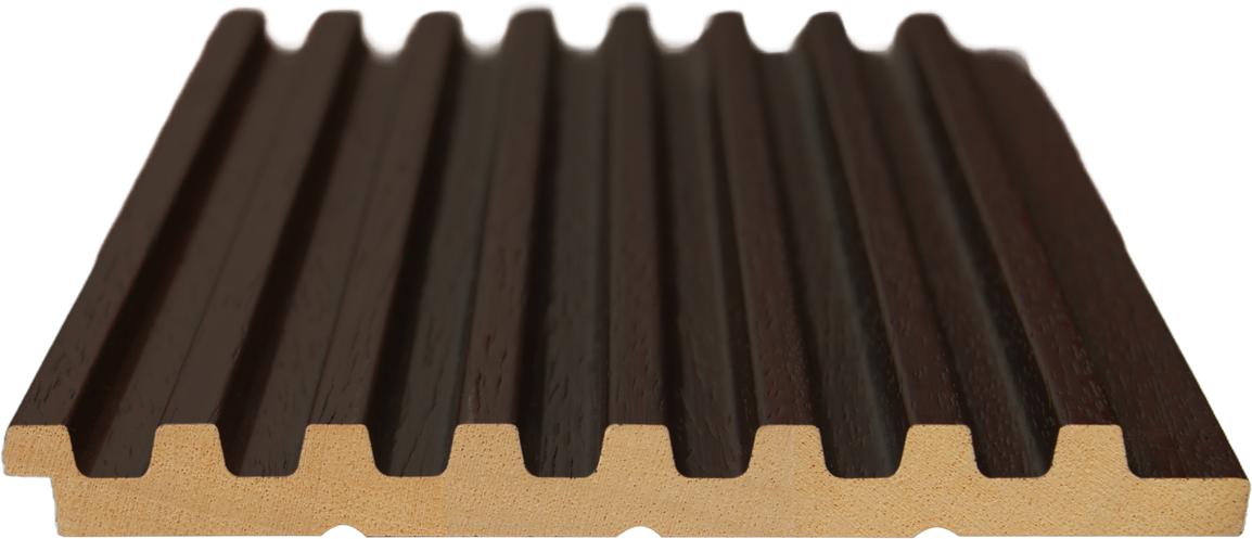 Interlock Wpc Louvers Wood Espresso Brown 9.35x0.41 Ft - Pn 02737 C