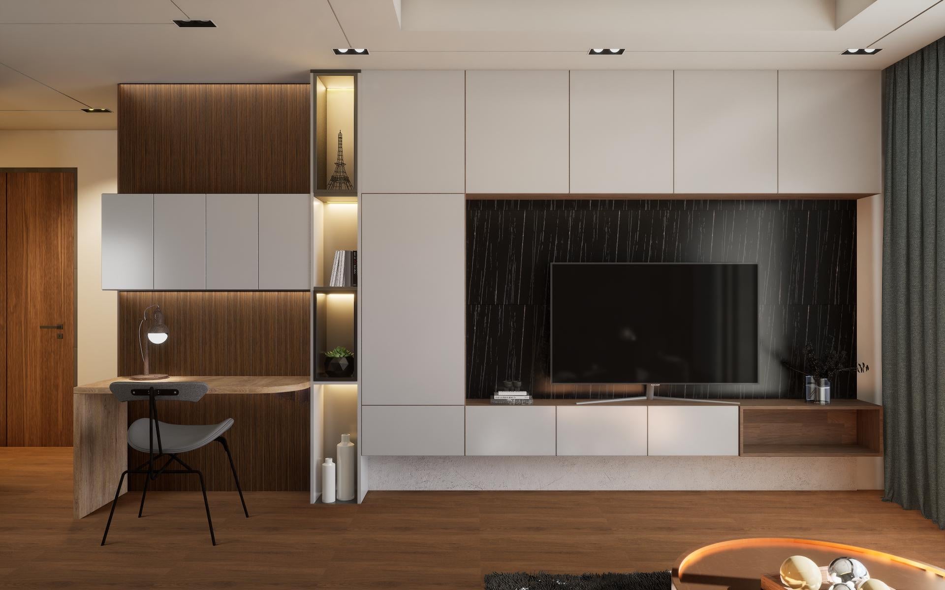 Louvers Series Wood Brown 8x0.32 Ft - 2121