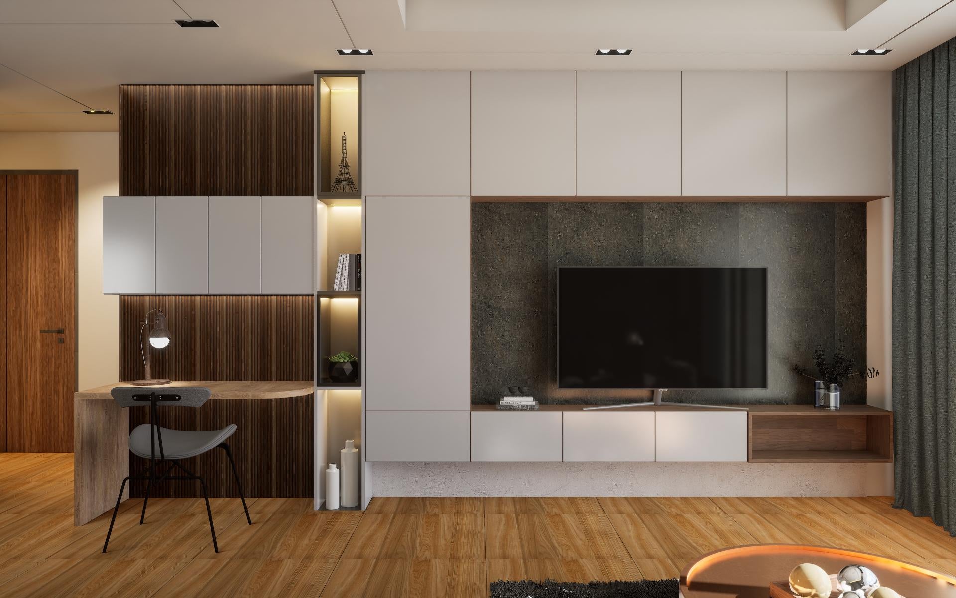 Louvers Series Wood Brown 8x0.39 Ft - 3238