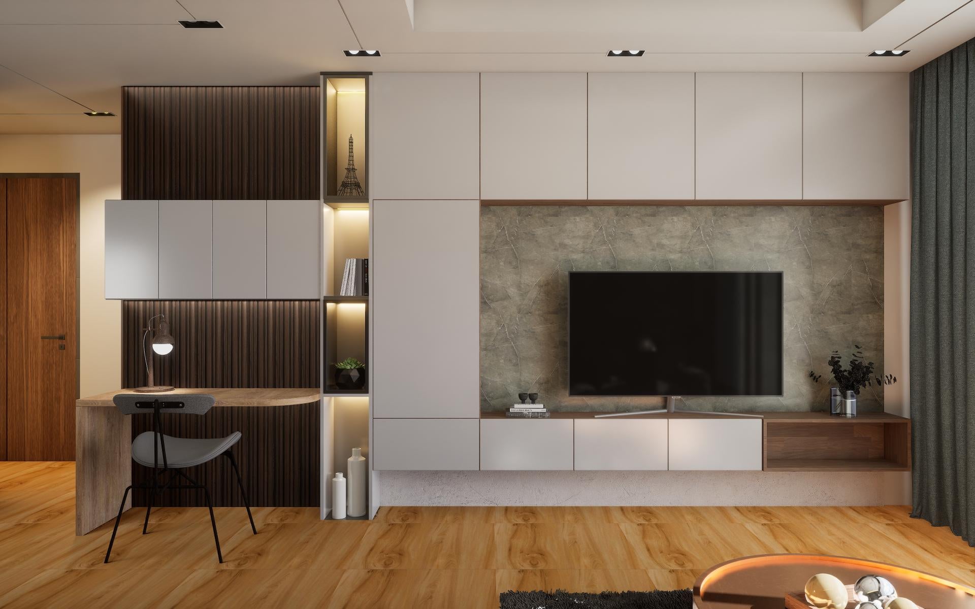 Louvers Series Wood Brown 8x0.39 Ft - 3239