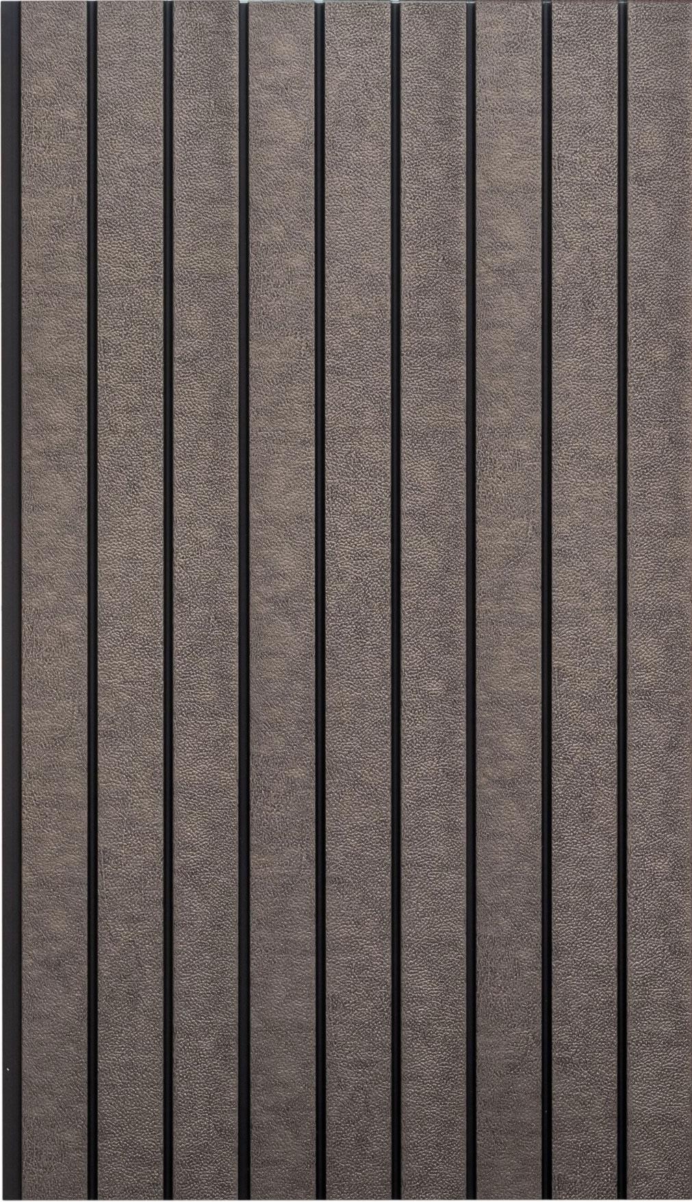 Cassa Series Leather Louvers Fabric Grey 8x0.39 Ft - 3355
