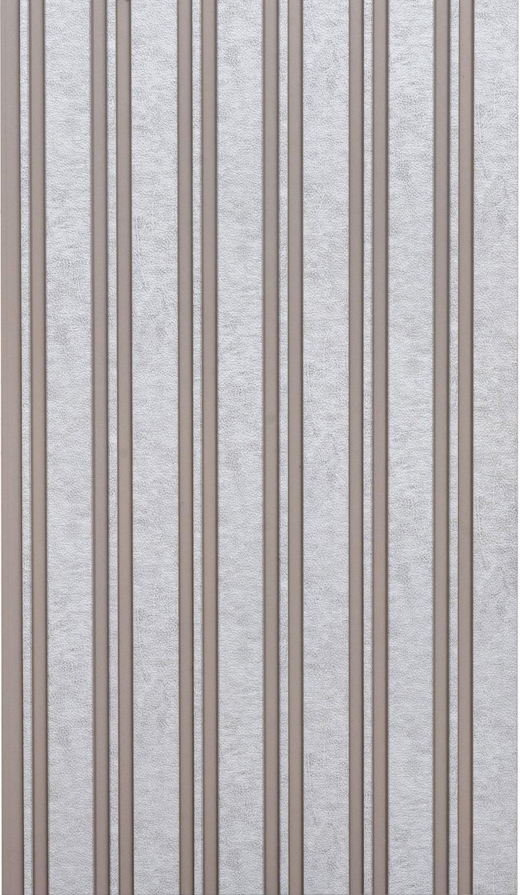 Cassa Series Leather Louvers Fabric Grey 8x0.39 Ft - 3357