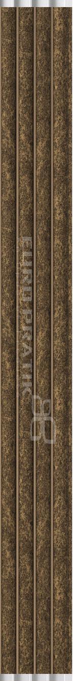 Cassa3 Series Wood Louvers Brown 8x0.4 Ft - 3411-01