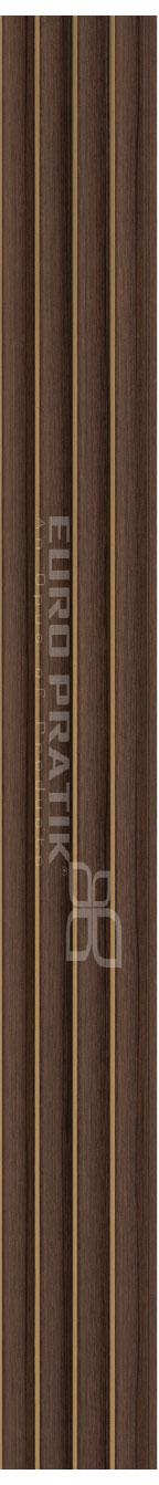 Cassa3 Series Wood Louvers Brown 8x0.4 Ft - 3414-01