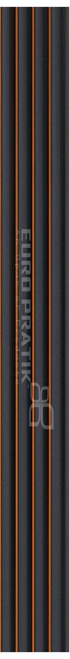 Cassa3 Series Patterned Louvers Designer Black 8x0.4 Ft - 3417-01