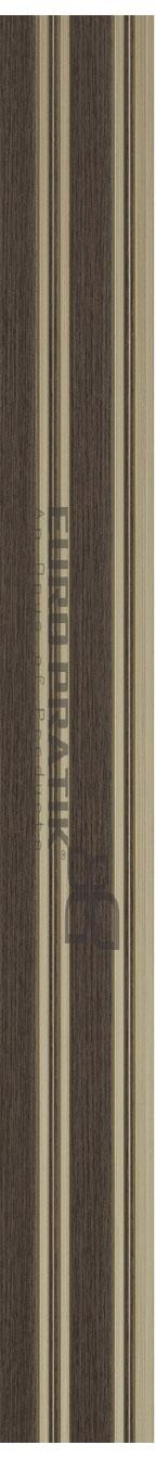 Cassa3 Series Wood Louvers Brown 8x0.39 Ft - 3421-01