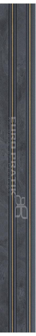 Cassa3 Series Patterned Louvers Designer Grey 8x0.39 Ft - 3422-01