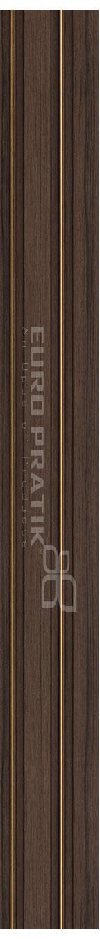 Cassa3 Series Wood Louvers Brown 8x0.39 Ft - 3424-01