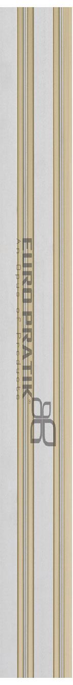 Cassa3 Series Patterned Louvers Designer Grey 8x0.39 Ft - 3426-01