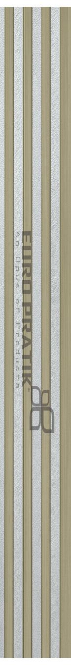 Cassa3 Series Leather Louvers Fabric Multi Colour 8x0.4 Ft - 3429-01