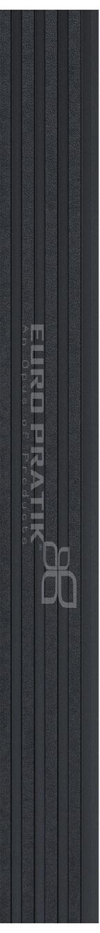 Cassa3 Series Stone Louvers Marble & Black 8x0.4 Ft - 3430-01