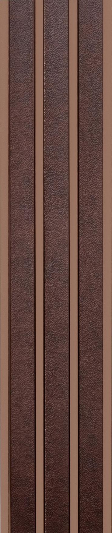 Cassa Series Leather Louvers Fabric Brown 8x0.39 Ft - 3451