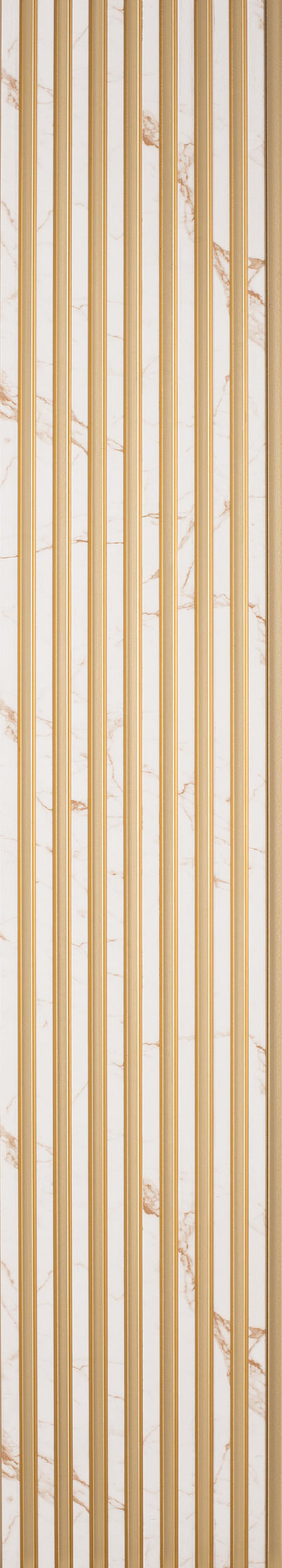 Cassa4 Series Marble Louvers & Stone Cream 8x0.41 Ft - 3458