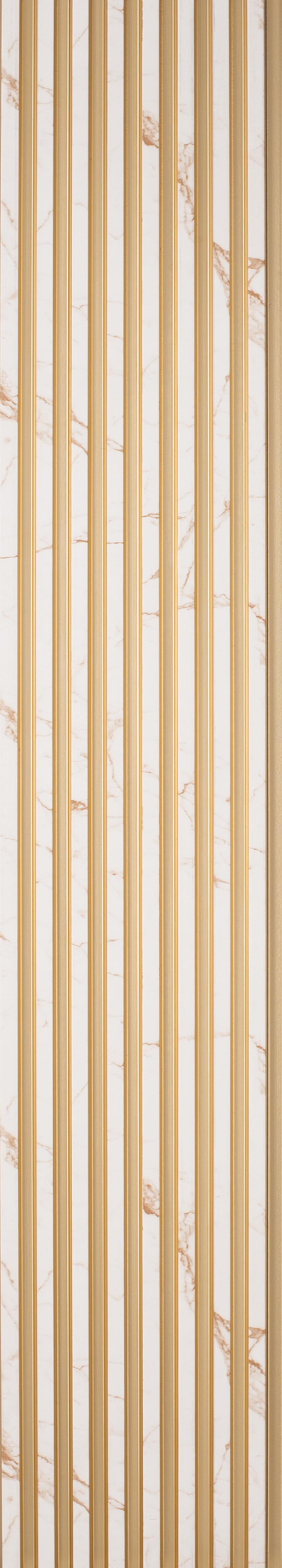 Europratik Cassa4 Series Marble Louvers 8x0.41 ft marble & stone Cream 3458