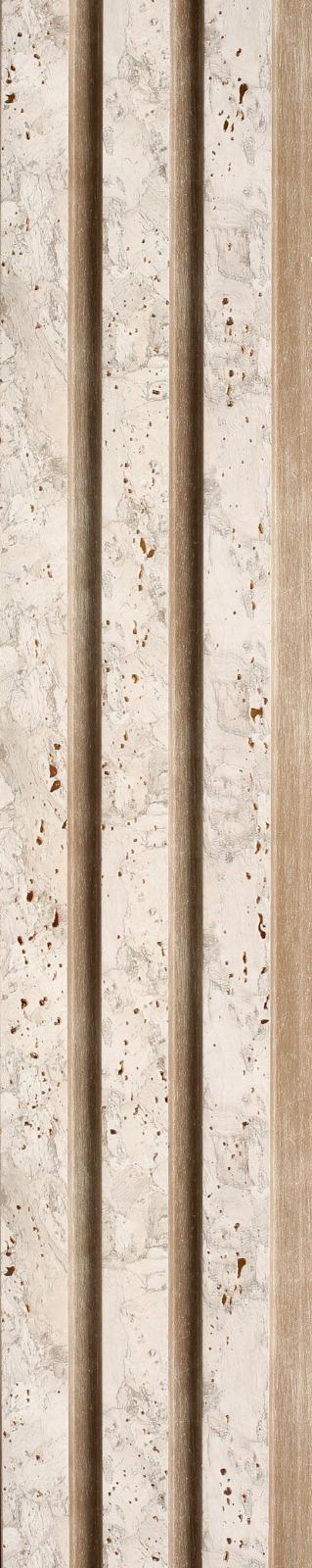 Europratik Louvers Series Stone 8x0.41 ft marble & stone louvers Brown 3480