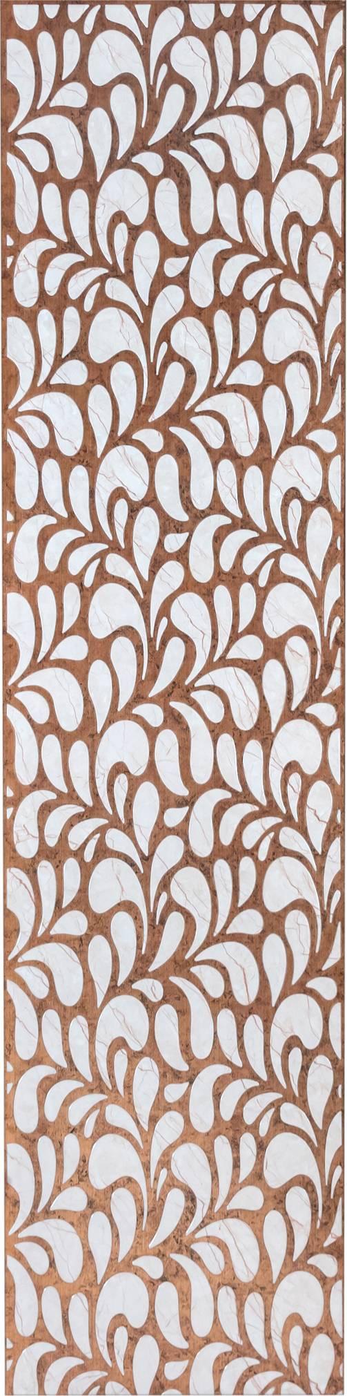Europratik Aspire Series Patterned Decorative Wall Panel 8x2 ft designer louvers Brown 40022