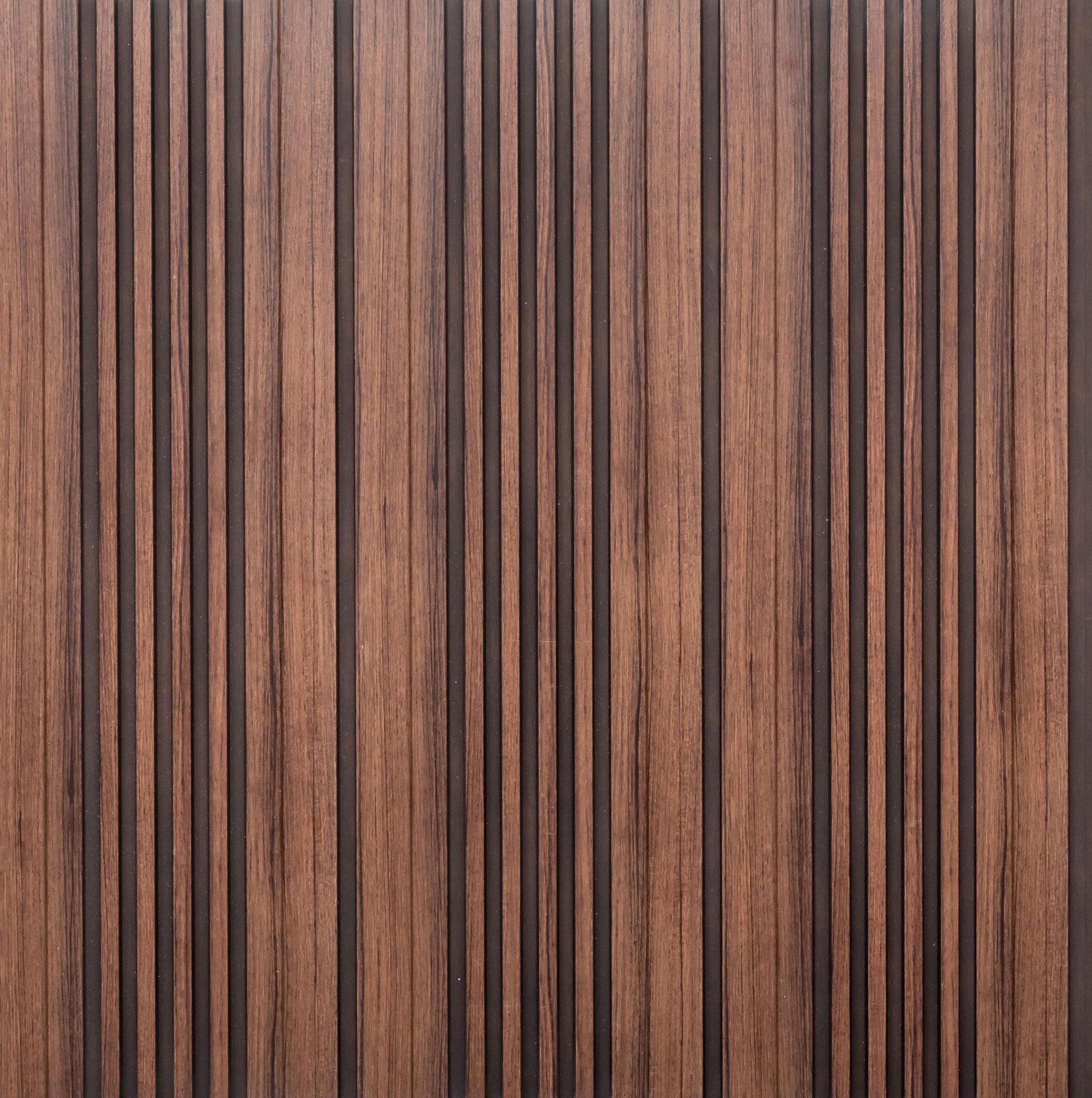 Cassa Series Wood Louvers Brown 8x0.65 Ft - 4831