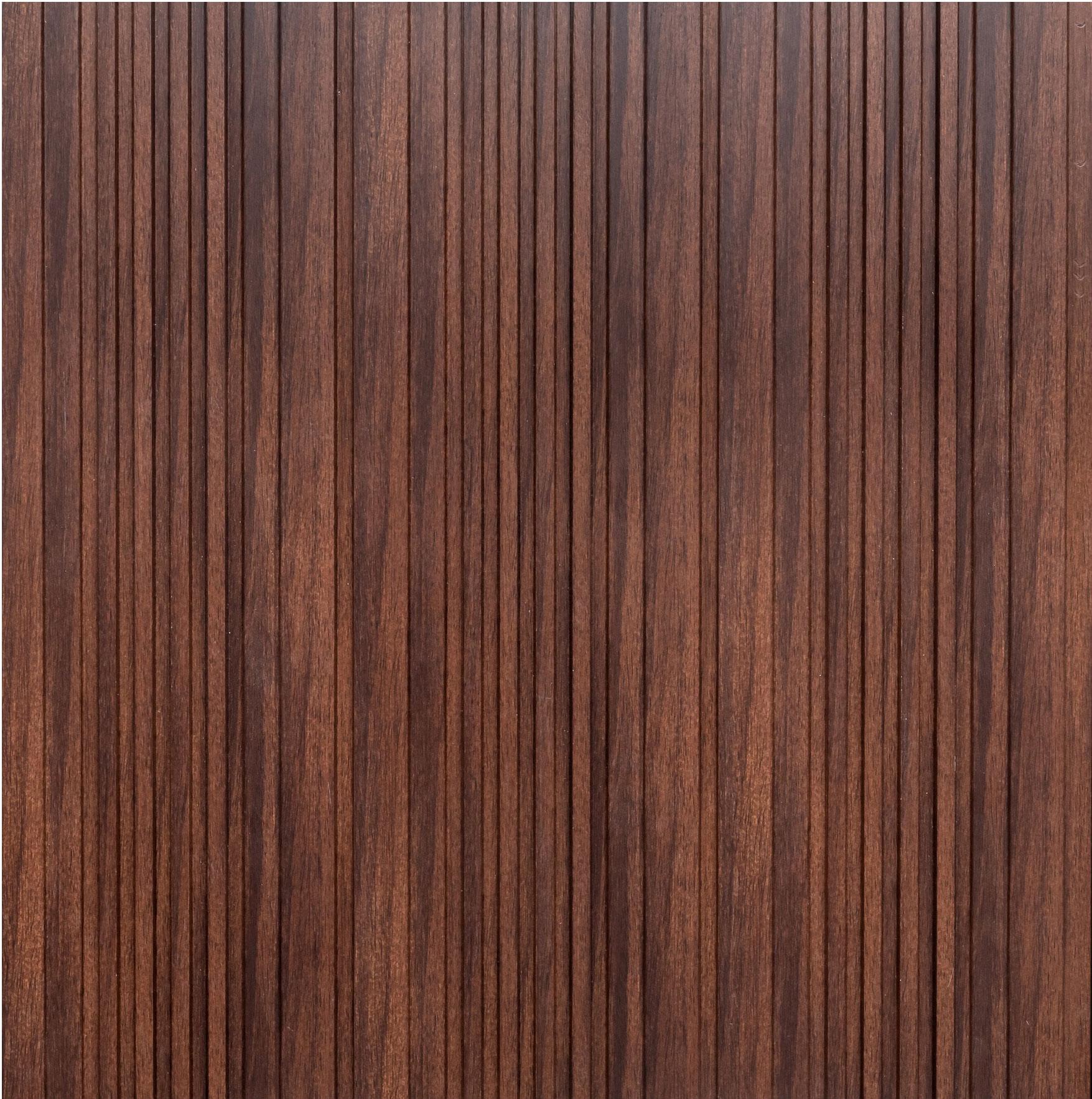 Cassa Series Wood Louvers Brown 8x0.65 Ft - 4832