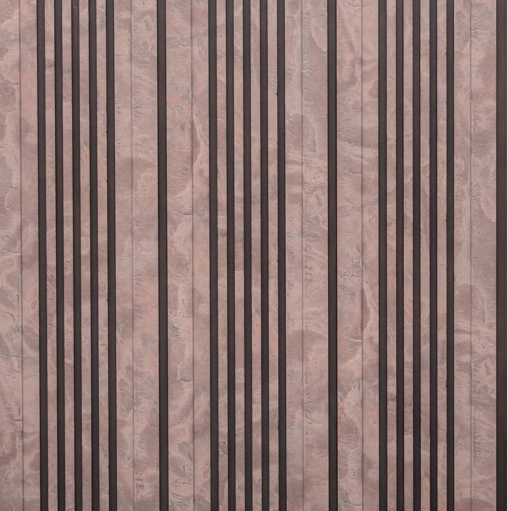 Cassa Series Stone Louvers Marble & Brown 8x0.65 Ft - 4833
