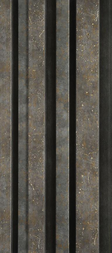 Louvers Series Metallic Black 8x0.65 Ft - 4912
